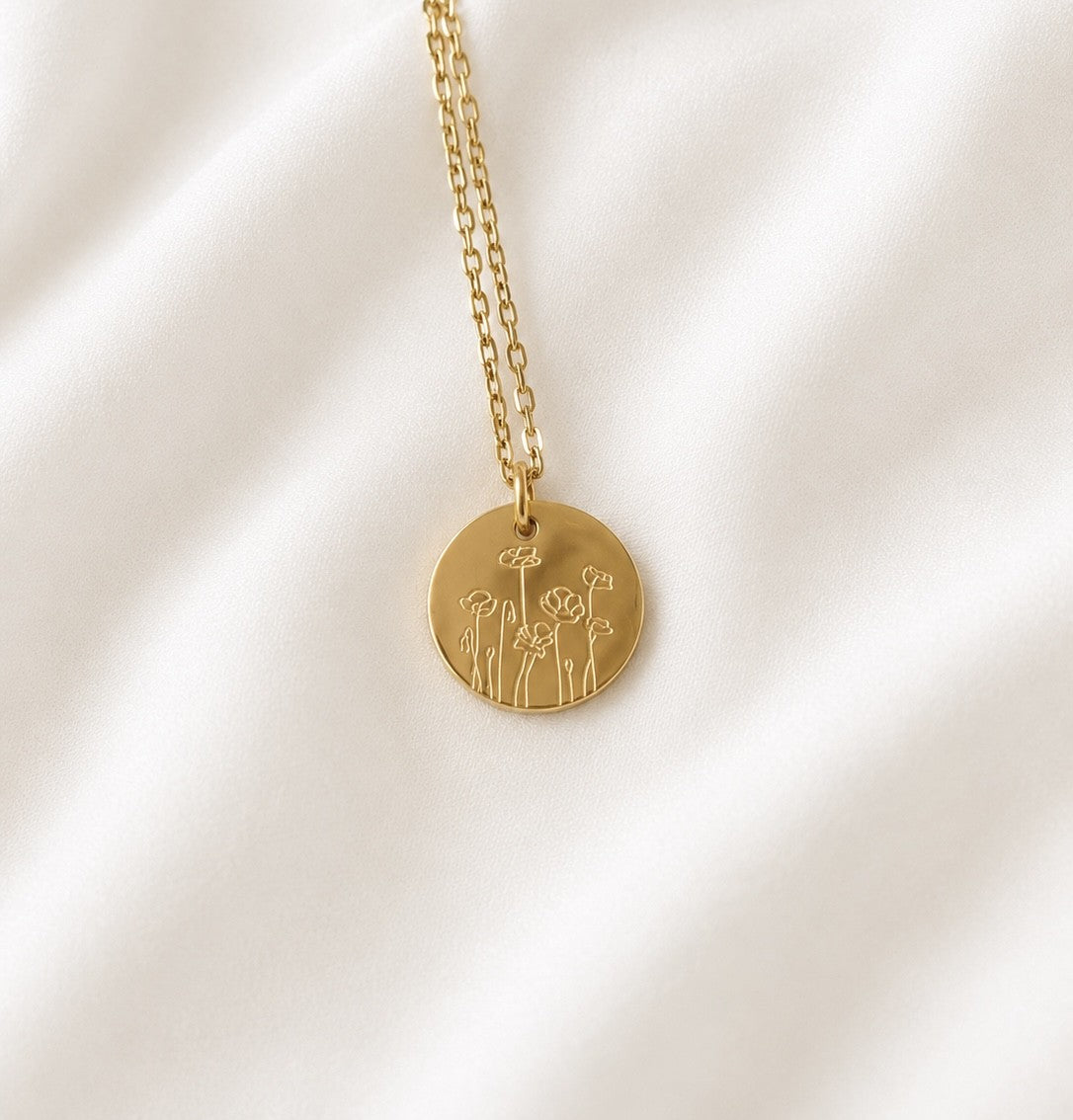 Lunaria Birth Flower Necklaces