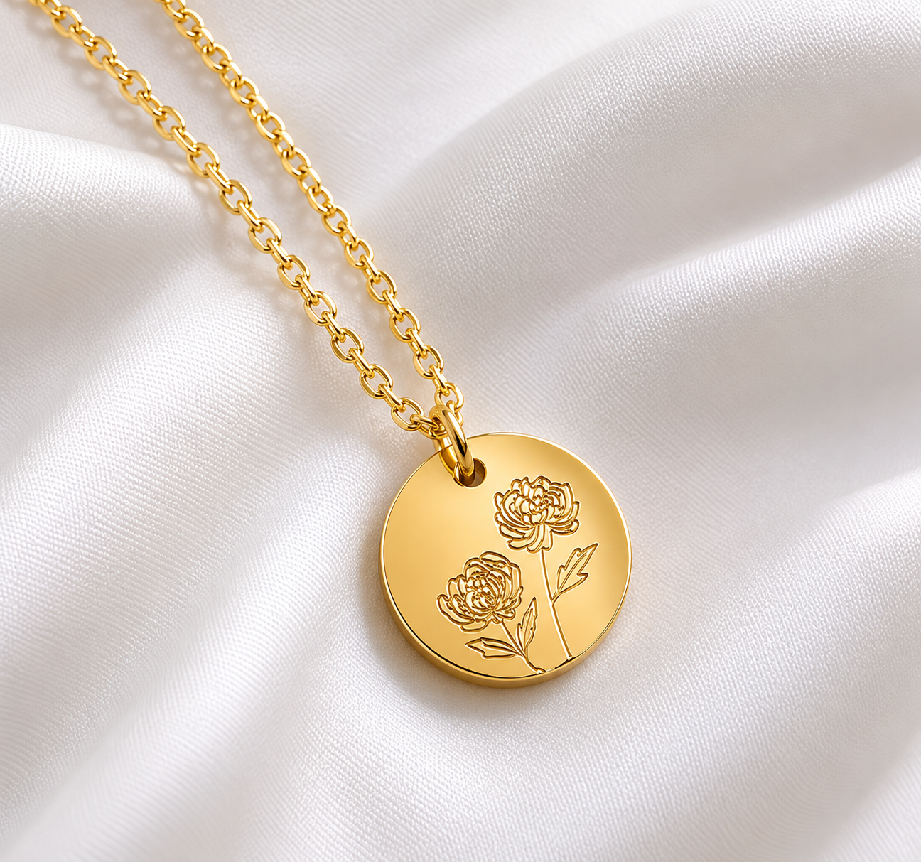 Lunaria Birth Flower Necklaces