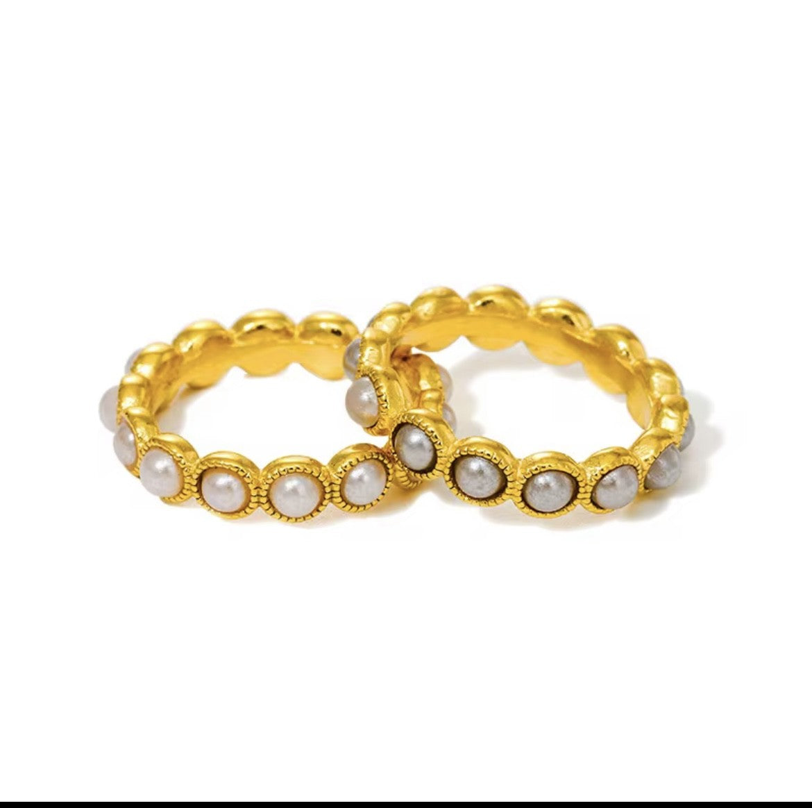 Imitation dark white ring