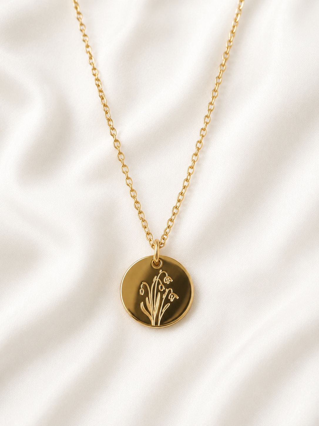 Lunaria Birth Flower Necklaces