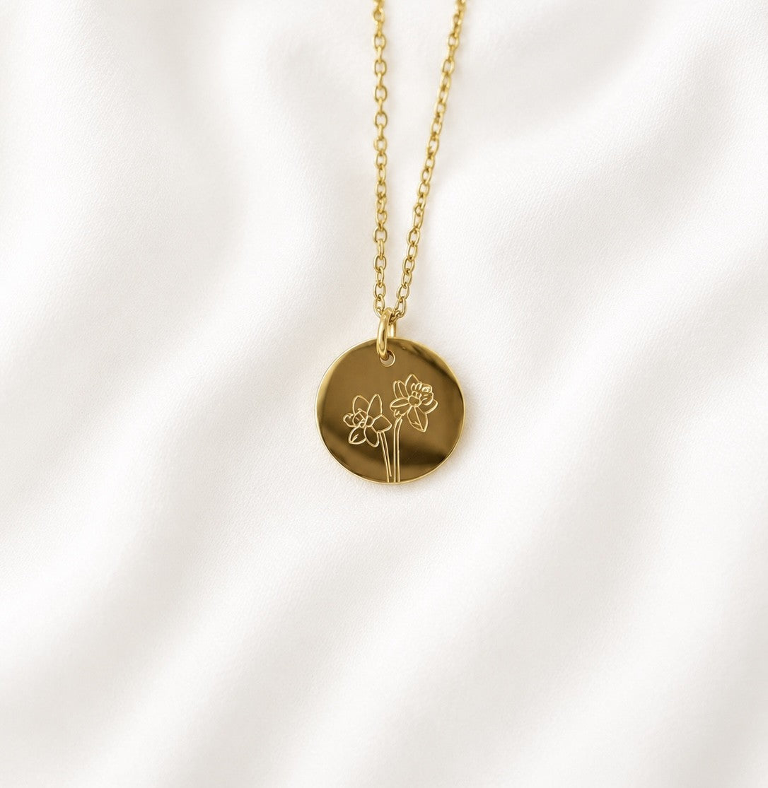 Lunaria Birth Flower Necklaces